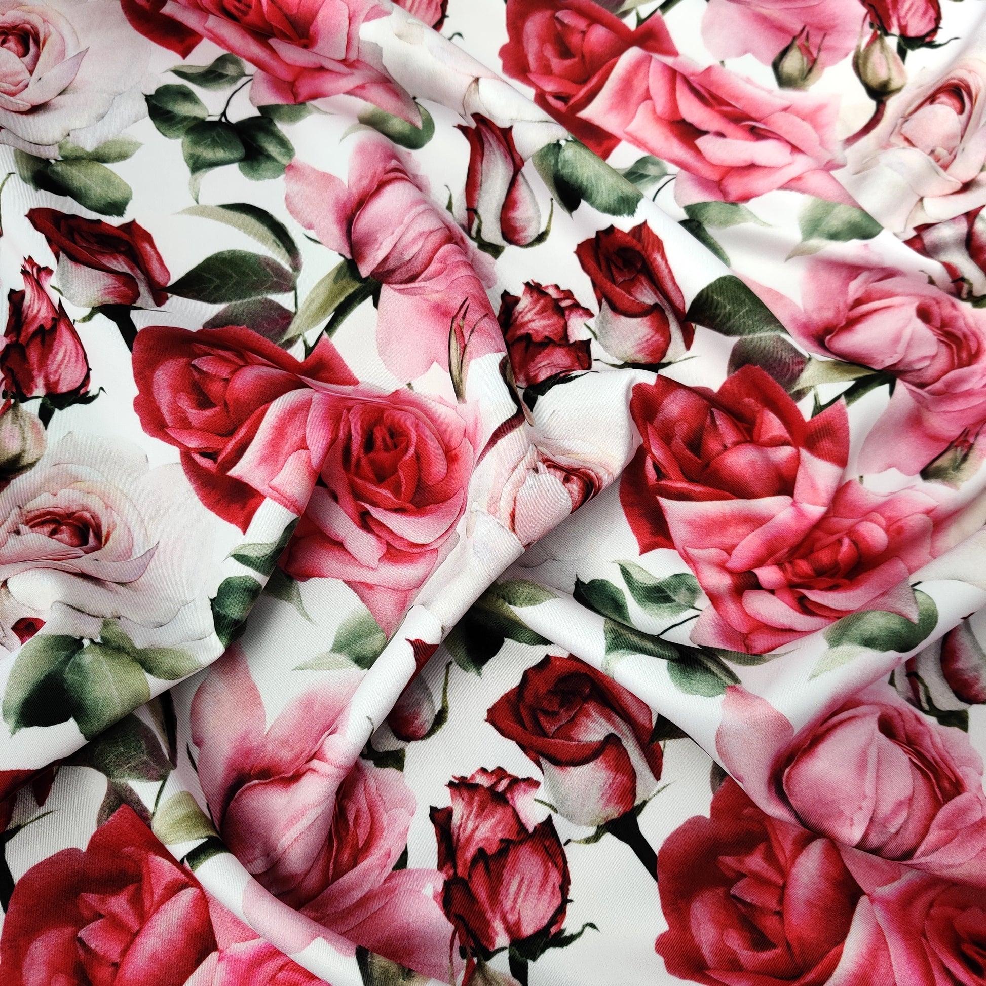 FS433 Rose World | Fabric | drape, Fabric, fashion fabric, Floral, Flower, Rose, Roses, Scuba, sewing, Stretchy | Fabric Styles