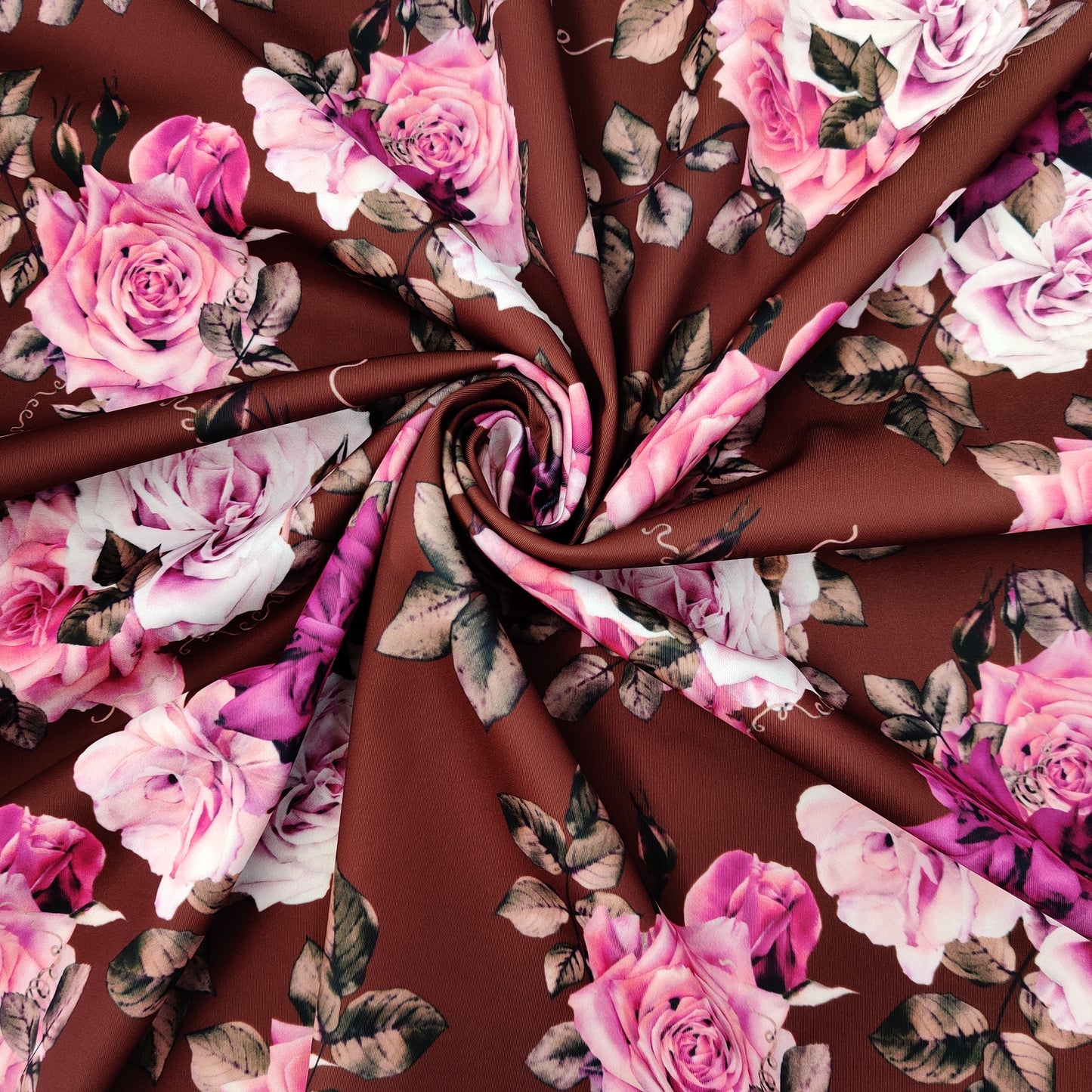 FS551 Maroon Floral | Fabric | brown, drape, Eagle, Fabric, fashion fabric, Floral, Flower, maroon, pink, Scuba, sewing, Stretchy | Fabric Styles