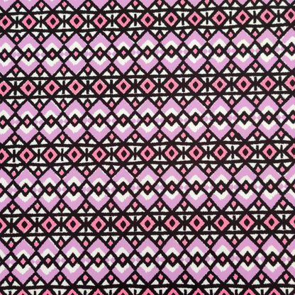 FS568 Lilac Geometric | Fabric | aztec, drape, Fabric, fashion fabric, Geometric, jersey, lilac, making, purple, repeat, sale, Scuba, sewing, Stretchy, tile | Fabric Styles