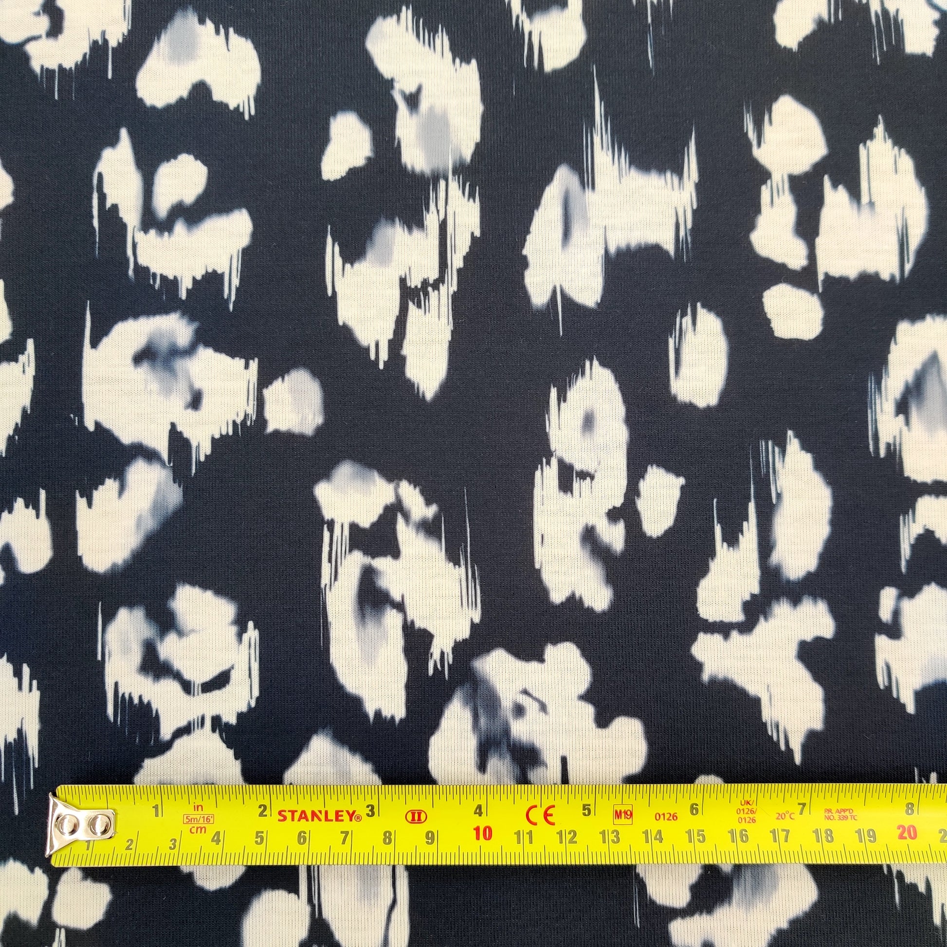 FS572 Monochrome Leopard | Fabric | Animal, Cheetah, Fabric, fashion fabric, Leopard, Navy, sewing, spun poly, Spun Polyester, Spun Polyester Elastane, Stretchy | Fabric Styles