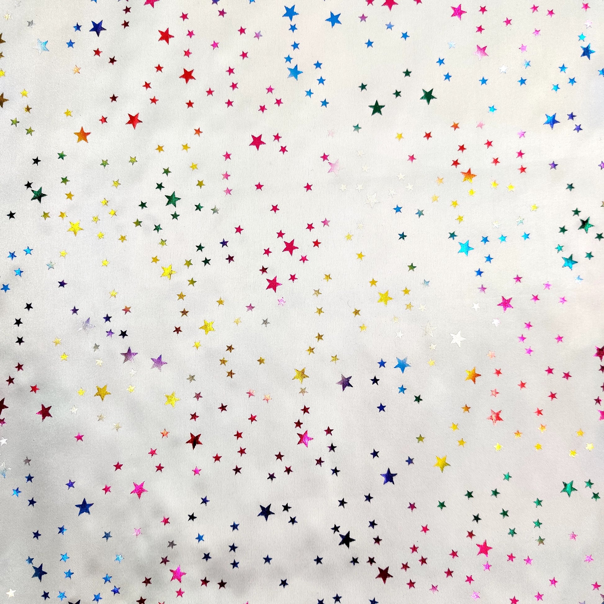 FS594 Multi Star Foil | Fabric | Animal, blue, drape, elastane, Fabric, fashion fabric, Foil, FS580, jersey, Leopard, Limited, making, Pink, Polyester, purple, Rainbow, Satin, sewing, Skirt, STar, Stars, Stretchy, Watercolour | Fabric Styles