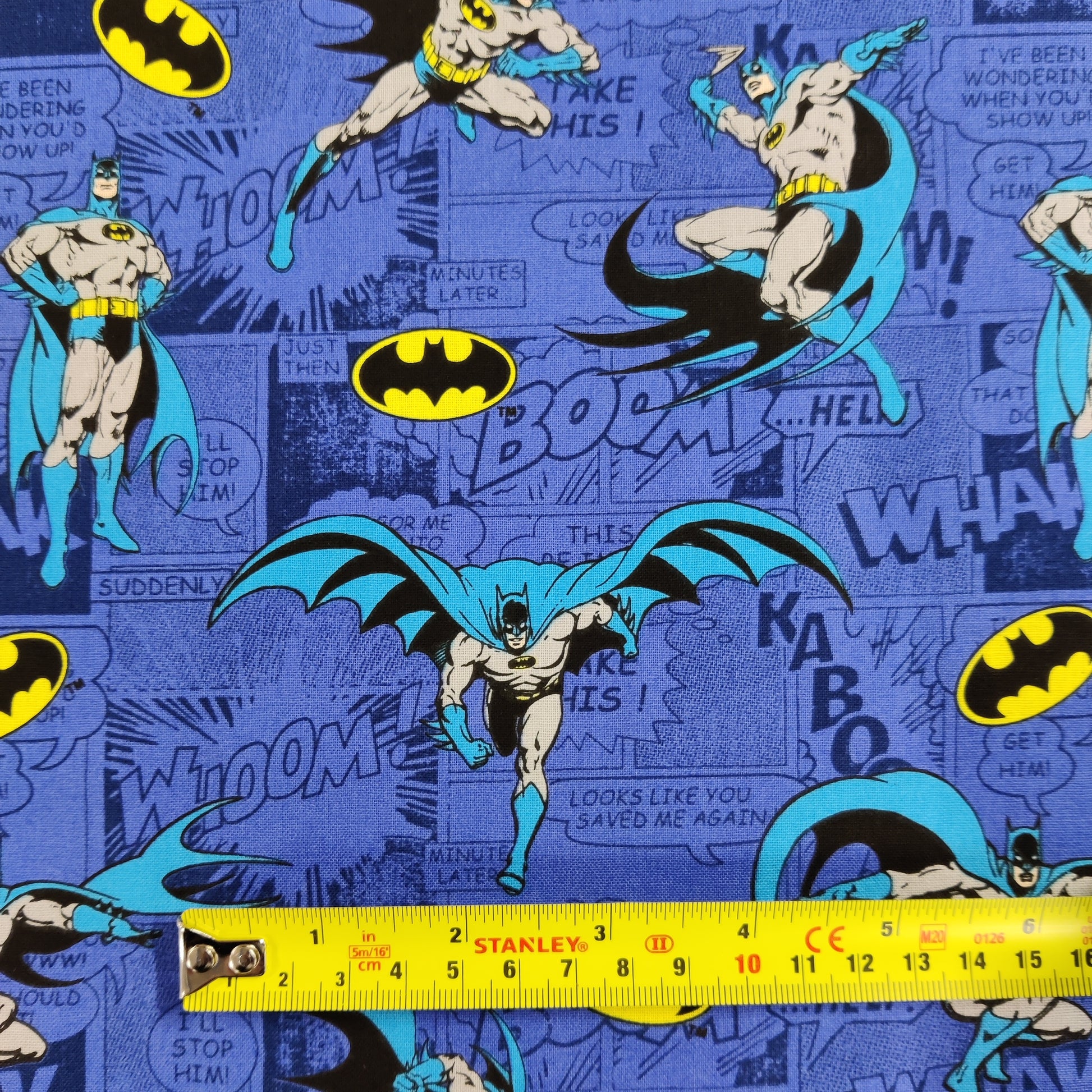 FS636_4 Batman Comics Blue Cotton | Fabric | Batman, Blue, Brand, Branded, Children, comic, comics, Cotton, Cotton SALE, dc, drape, Fabric, fashion fabric, hero, Kids, Light blue, logo, making, superhero | Fabric Styles