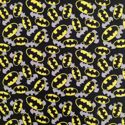 FS636_6 Batman Logo Comics Cotton | Fabric | Batman, Blue, Brand, Branded, Children, comic, comics, Cotton, Cotton SALE, dc, drape, Fabric, fashion fabric, hero, Kids, Light blue, logo, making, Pencil, superhero | Fabric Styles