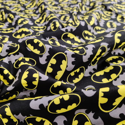 FS636_6 Batman Logo Comics Cotton | Fabric | Batman, Blue, Brand, Branded, Children, comic, comics, Cotton, Cotton SALE, dc, drape, Fabric, fashion fabric, hero, Kids, Light blue, logo, making, Pencil, superhero | Fabric Styles