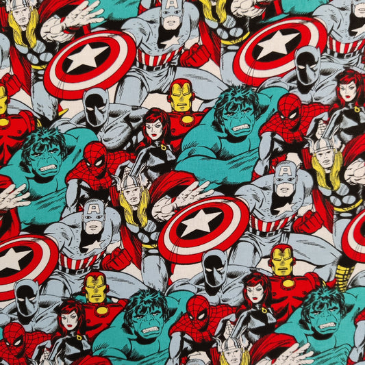 FS641_5 Power Heroes Comic Pop Marvel Comics | Fabric | Black, Black Widow, Blue, Brand, Branded, Children, comic, comics, Cotton, Cotton SALE, Fabric, fashion fabric, Flash, hero, Hulk, invincible, Iron, Iron Man, Kids, Light blue, logo, making, man, Marvel, Marvel Comics, Navy, Spider, Spider Man, Spiderman, super, superhero, The incredible hulk, the invincible, Thor, Villain, Widow | Fabric Styles