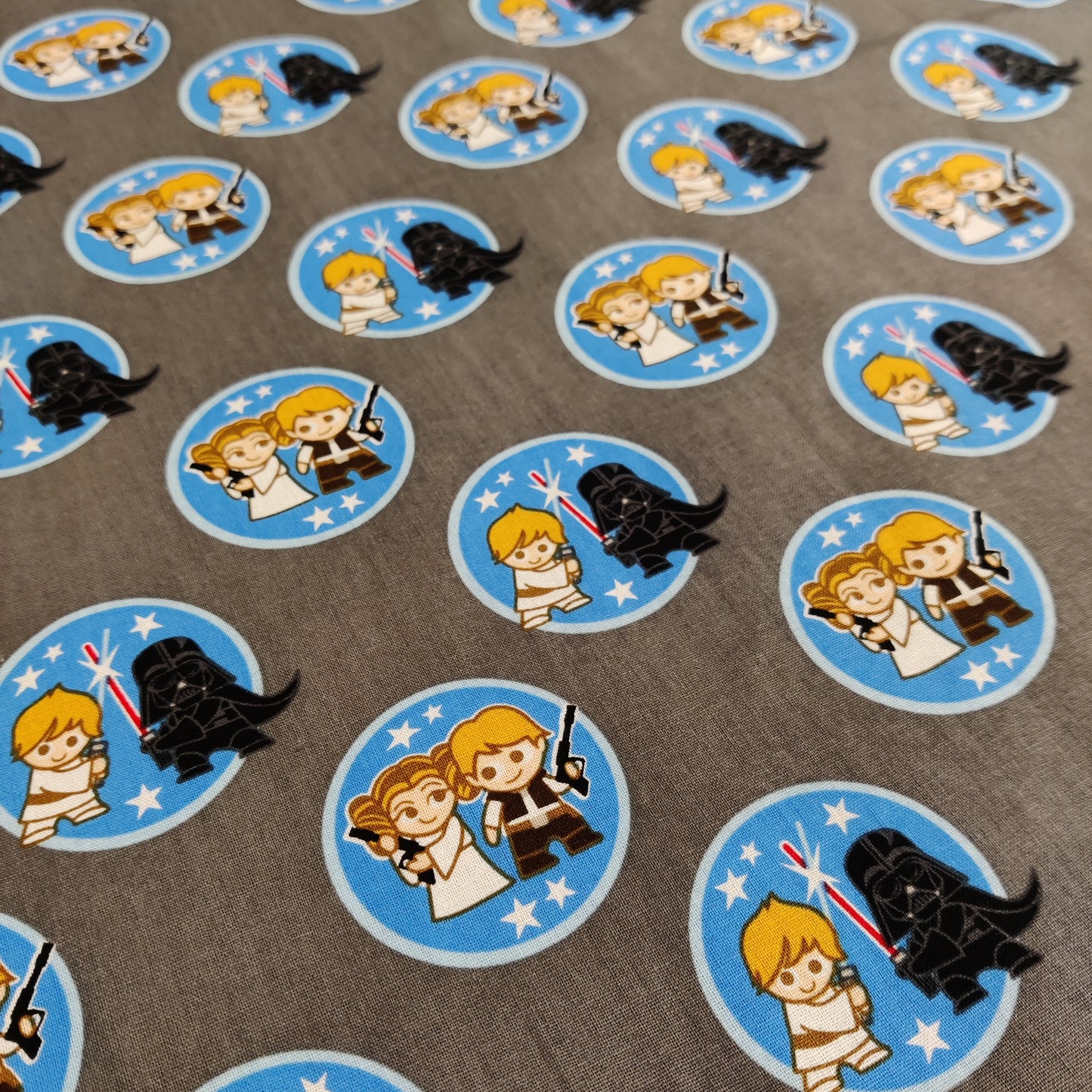 FS598_5 Star Wars Kawaii Duo Token Cotton | Fabric | Brand, Branded, Children, comic, Cotton, Darth, Darth Vader, Fabric, fashion fabric, Flash, Iron Man, Kids, logo, making, man, Navy, Star, Star Wars, Vader, War, Wars | Fabric Styles