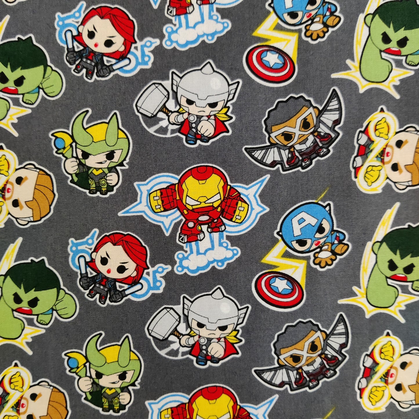 FS641_6 Mini Action Heroes Marvel Comics | Fabric | Black, Black Widow, Blue, Brand, Branded, Children, comic, comics, Cotton, Fabric, fashion fabric, Flash, hero, Hulk, invincible, Iron, Iron Man, Kids, Light blue, logo, making, man, Marvel, Marvel Comics, Navy, Spider, Spider Man, Spiderman, super, superhero, The incredible hulk, the invincible, Thor, Villain, Widow | Fabric Styles