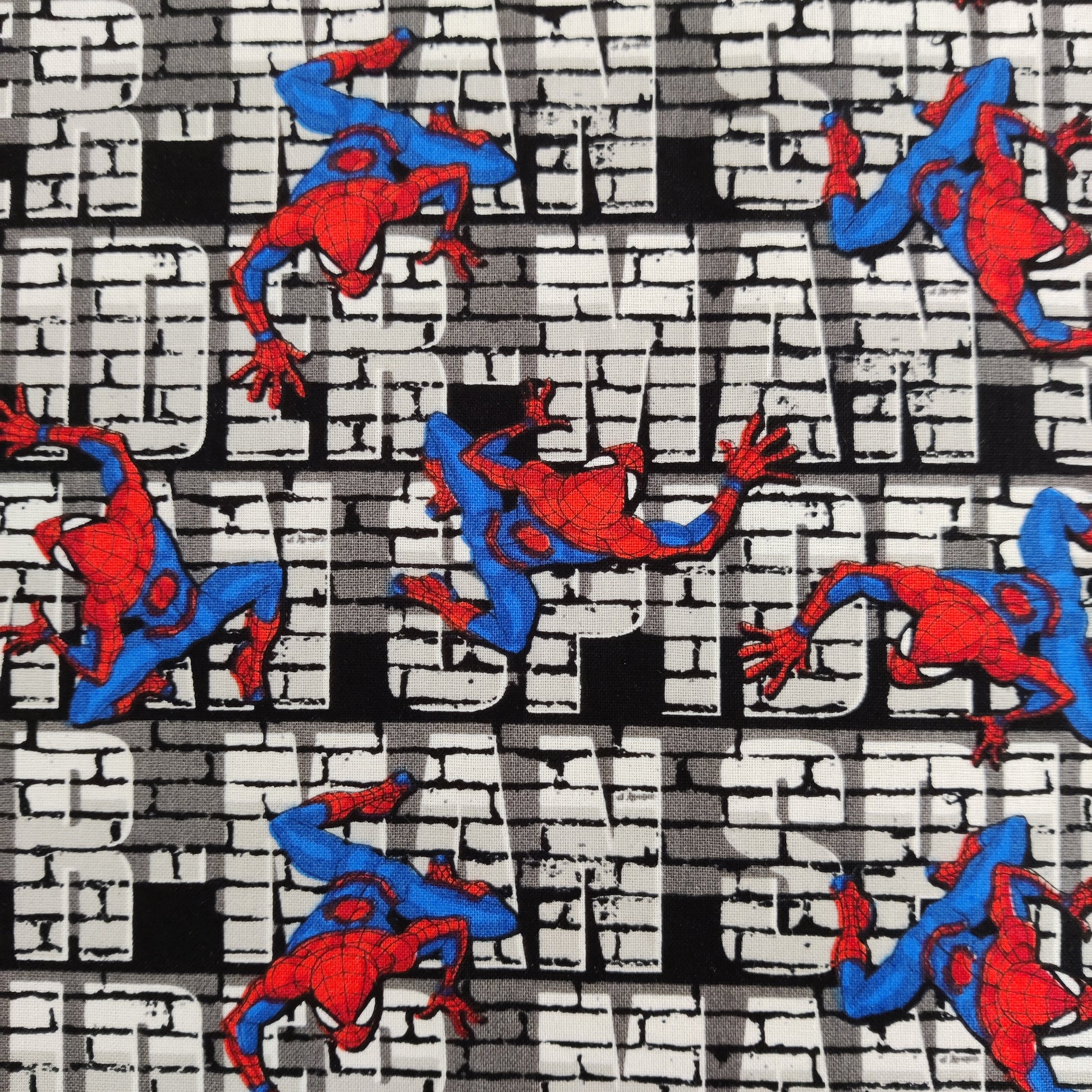 FS756_3 Spider-Man Wall Crawler Cotton | Fabric | Black, Black Widow, Blue, Brand, Branded, Children, comic, comics, Cotton, Cotton SALE, Fabric, fashion fabric, Flash, hero, Kids, Light blue, logo, making, man, Marvel Comics, Spider, Spider Man, Spiderman, super, superhero | Fabric Styles