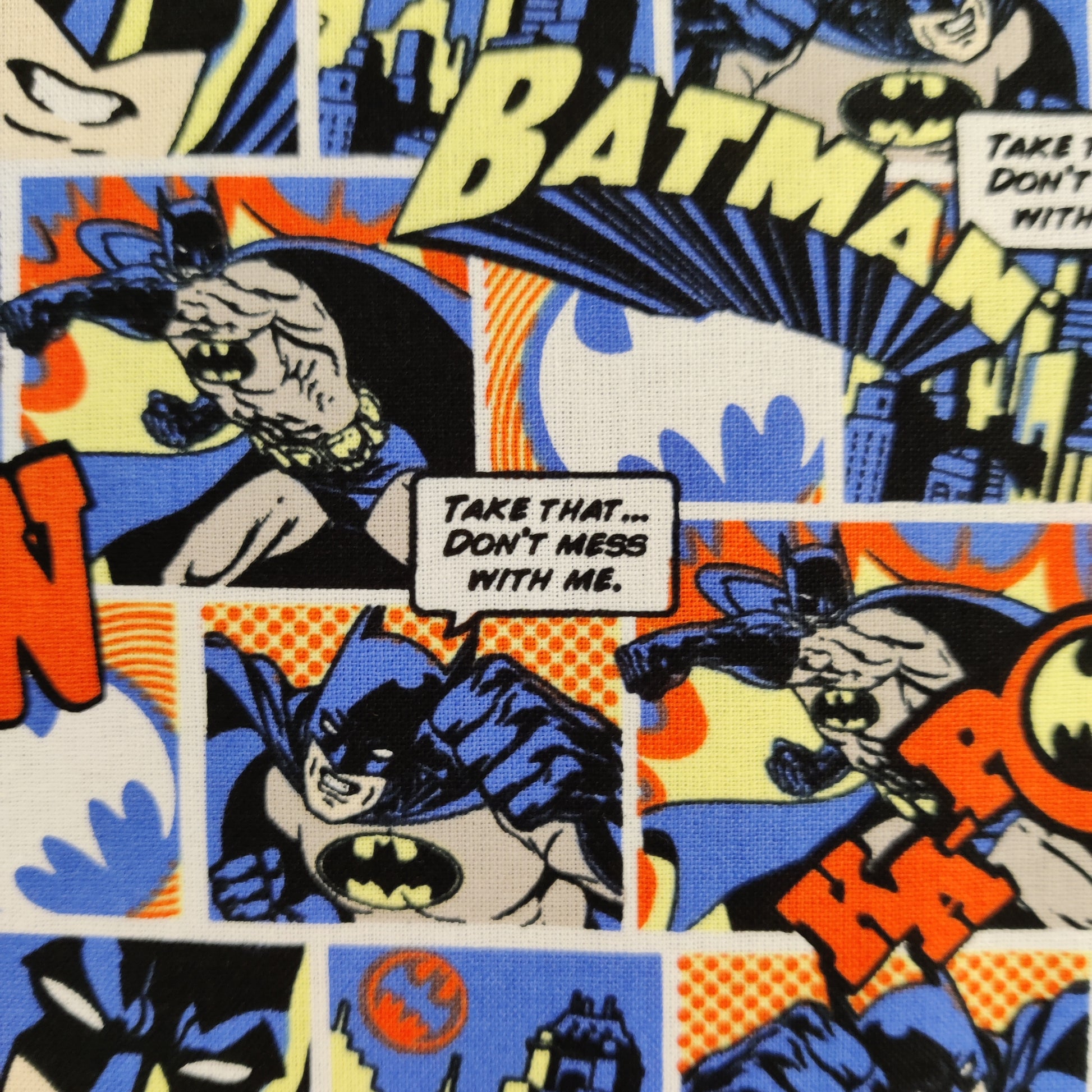 FS636_5 Batman Pop Comics Cotton | Fabric | Batman, Blue, Brand, Branded, Children, comic, comics, Cotton, Cotton SALE, dc, drape, Fabric, fashion fabric, hero, Kids, Light blue, logo, making, superhero | Fabric Styles