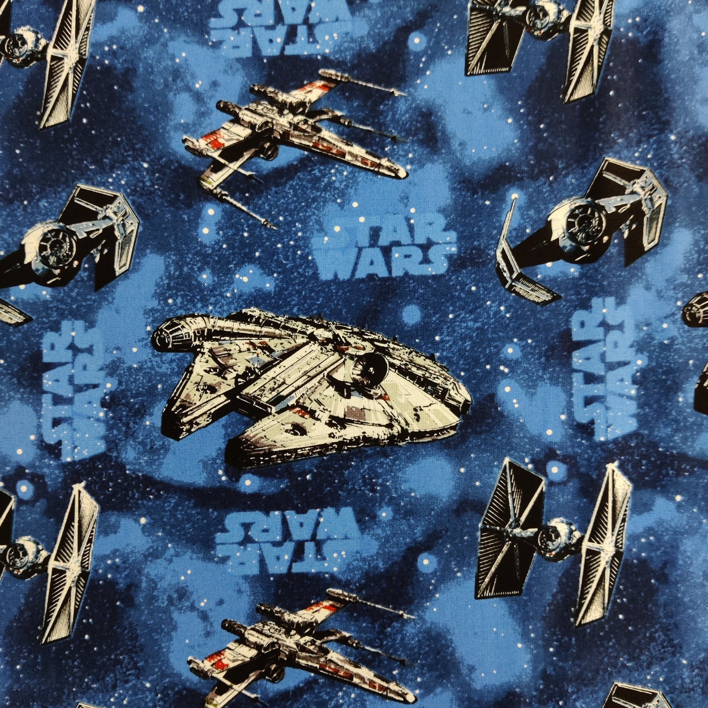 FS598_3 Star Wars Rebel Ships Blue Cotton | Fabric | Brand, Branded, Children, comic, Cotton, Darth, Darth Vader, Fabric, fashion fabric, Flash, Iron Man, Kids, logo, making, man, Navy, Star, Star Wars, Vader, War, Wars | Fabric Styles