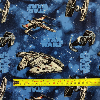 FS598_3 Star Wars Rebel Ships Blue Cotton | Fabric | Brand, Branded, Children, comic, Cotton, Darth, Darth Vader, Fabric, fashion fabric, Flash, Iron Man, Kids, logo, making, man, Navy, Star, Star Wars, Vader, War, Wars | Fabric Styles