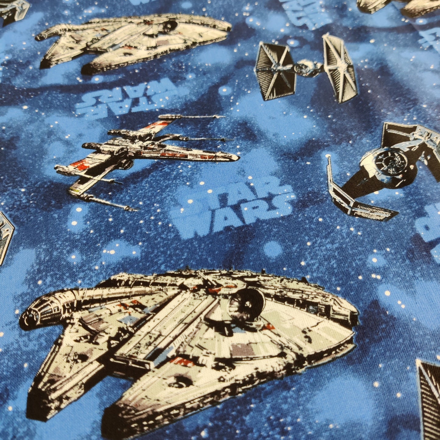 FS598_3 Star Wars Rebel Ships Blue Cotton | Fabric | Brand, Branded, Children, comic, Cotton, Darth, Darth Vader, Fabric, fashion fabric, Flash, Iron Man, Kids, logo, making, man, Navy, Star, Star Wars, Vader, War, Wars | Fabric Styles