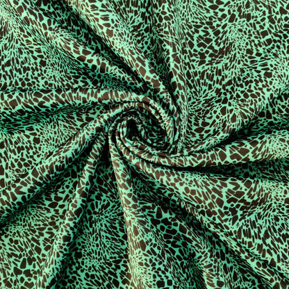 FS845_1 Leopard Animal | Fabric | animal, drape, Fabric, fashion fabric, green, Leopard, making, Sale, Scuba, sewing, spots, Stretchy | Fabric Styles