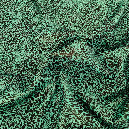 FS845_1 Leopard Animal | Fabric | animal, drape, Fabric, fashion fabric, green, Leopard, making, Sale, Scuba, sewing, spots, Stretchy | Fabric Styles