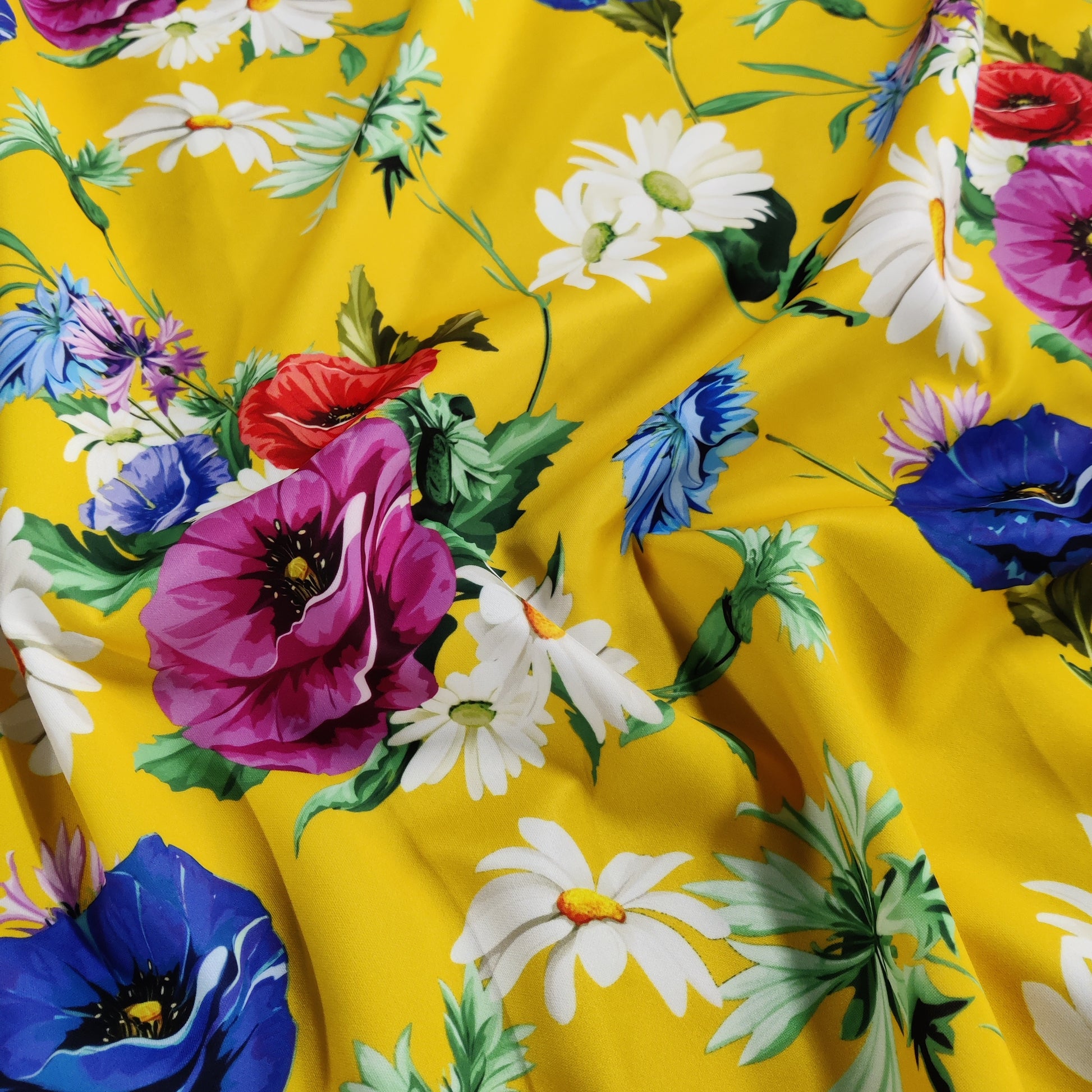 FS820 Floral | Fabric | drape, elastane, Fabric, fashion fabric, Floral, Flower, jersey, making, Polyester, Purple, Scuba, sewing, Skirt, stretch, Stretchy | Fabric Styles