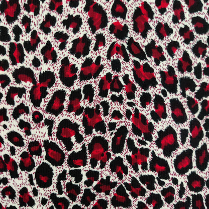 FS812_2 Leopard Spots Cord Cotton Fabric Red | Fabric | Animal, Cotton, drape, Fabric, fashion fabric, Kids, Leopard, making, Rose, Roses, sewing, Skirt | Fabric Styles