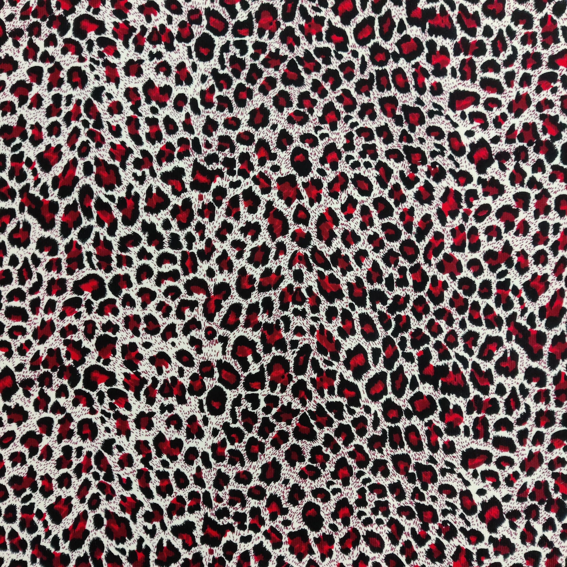 FS812_2 Leopard Spots Cord Cotton Fabric Red | Fabric | Animal, Cotton, drape, Fabric, fashion fabric, Kids, Leopard, making, Rose, Roses, sewing, Skirt | Fabric Styles