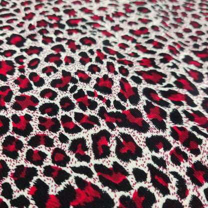 FS812_2 Leopard Spots Cord Cotton Fabric Red | Fabric | Animal, Cotton, drape, Fabric, fashion fabric, Kids, Leopard, making, Rose, Roses, sewing, Skirt | Fabric Styles