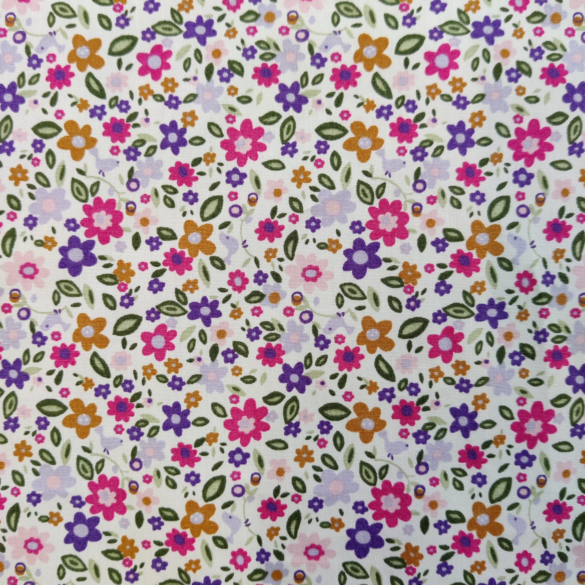 FS853_1 Small Floral Cotton Poplin | Fabric | Button, Buttons, Cotton, Cotton Poplin, drape, Fabric, fashion fabric, Floral, Flower, Kids, making, Rose, Roses, Sale, sewing, Skirt, Woven | Fabric Styles