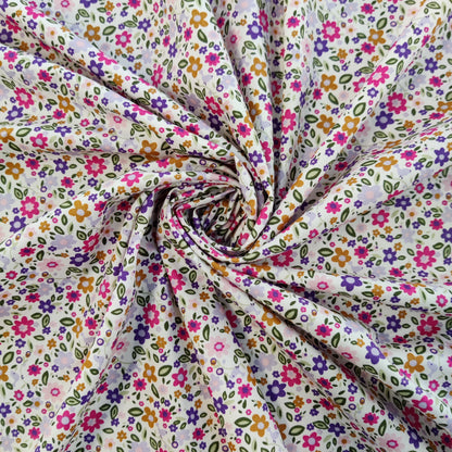 FS853_1 Small Floral Cotton Poplin | Fabric | Button, Buttons, Cotton, Cotton Poplin, drape, Fabric, fashion fabric, Floral, Flower, Kids, making, Rose, Roses, Sale, sewing, Skirt, Woven | Fabric Styles