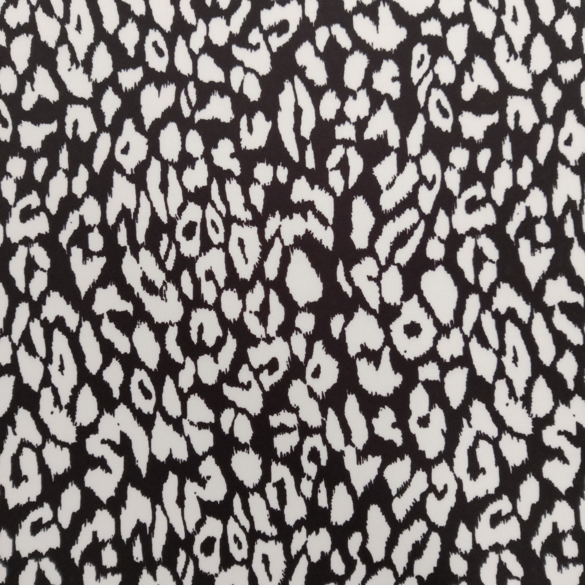 FS873 Black White Leopard | Fabric | Animal, drape, Fabric, fashion fabric, FS456, Leopard, Scuba, sewing, Stretchy | Fabric Styles