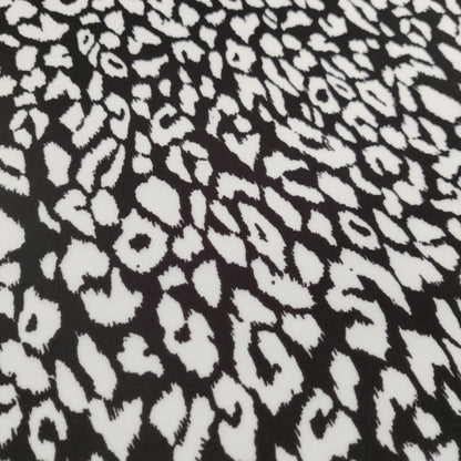 FS873 Black White Leopard | Fabric | Animal, drape, Fabric, fashion fabric, FS456, Leopard, Scuba, sewing, Stretchy | Fabric Styles