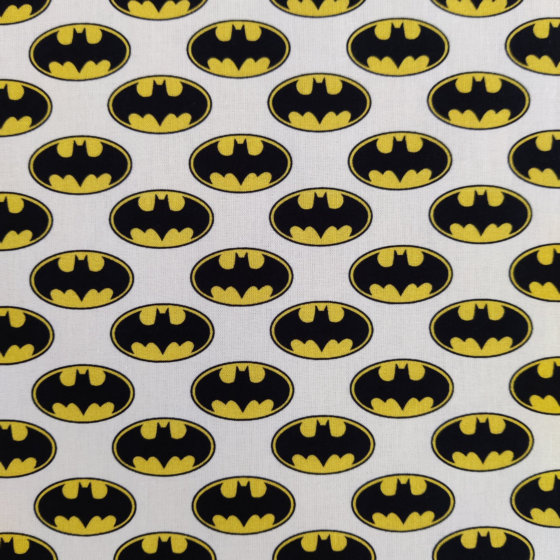 FS636_7 Batman Classic Badge Cotton | Fabric | Batman, Blue, Brand, Branded, Children, comic, comics, Cotton, Cotton SALE, dc, drape, Fabric, fashion fabric, hero, Kids, Light blue, logo, making, Pencil, superhero | Fabric Styles