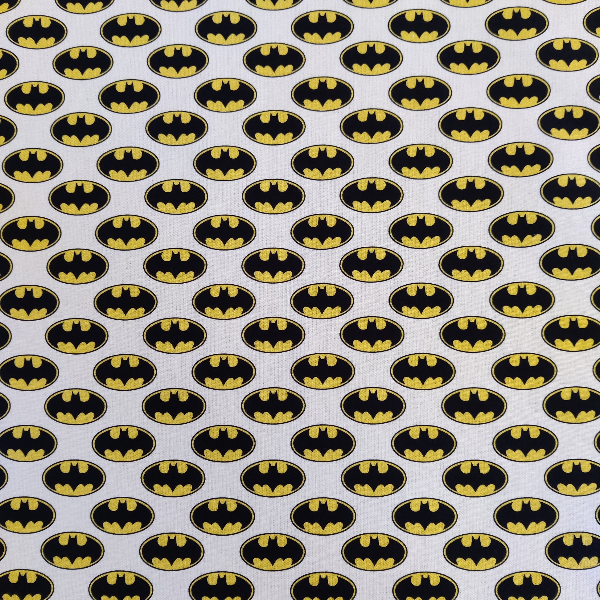 FS636_7 Batman Classic Badge Cotton | Fabric | Batman, Blue, Brand, Branded, Children, comic, comics, Cotton, Cotton SALE, dc, drape, Fabric, fashion fabric, hero, Kids, Light blue, logo, making, Pencil, superhero | Fabric Styles