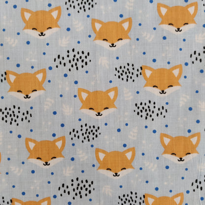 FS883_1 Blushing Foxes Polycotton | Fabric | Blushing, Children, Fabric, fashion fabric, Fox, Foxes, Kid, Kids, making, Poly, Poly Cotton, Sale, sewing, Skirt, White | Fabric Styles