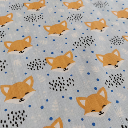 FS883_1 Blushing Foxes Polycotton | Fabric | Blushing, Children, Fabric, fashion fabric, Fox, Foxes, Kid, Kids, making, Poly, Poly Cotton, Sale, sewing, Skirt, White | Fabric Styles