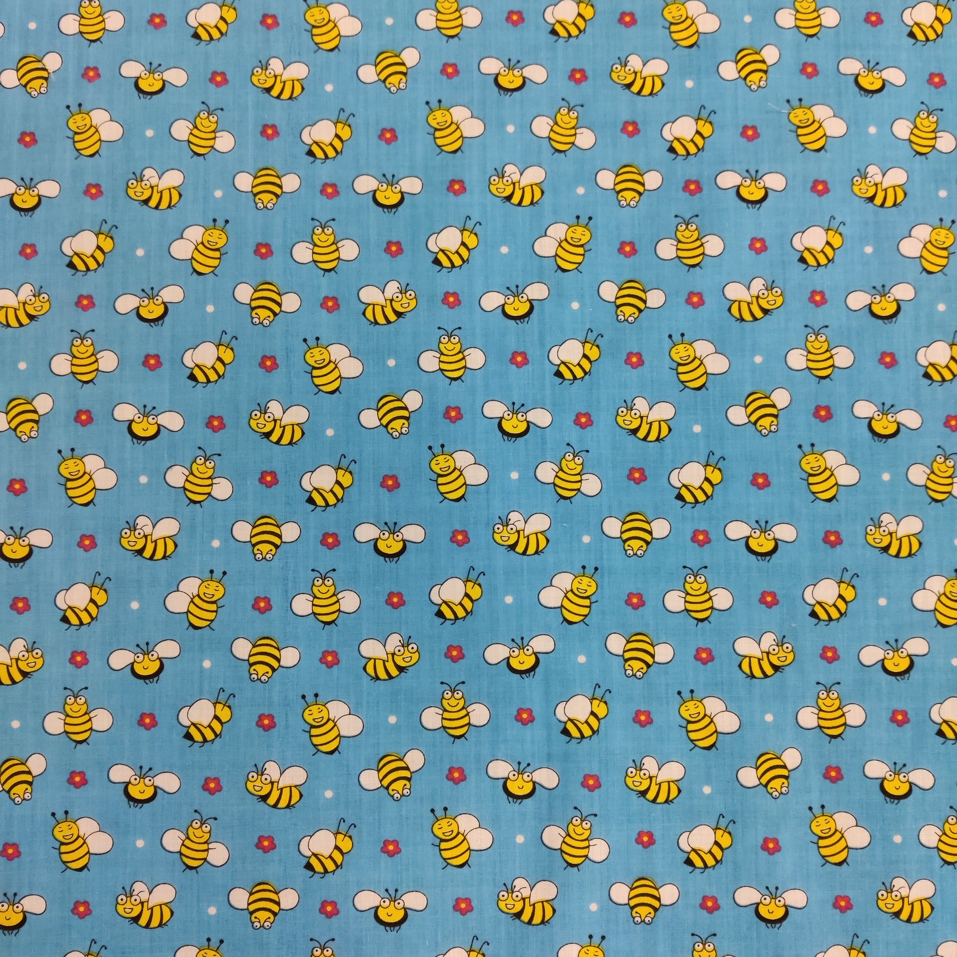 FS884 Bees Polycotton | Fabric | Animal, Bees, Children, Fabric, fashion fabric, Fox, Kid, Kids, making, Poly, Poly Cotton, Sale, sewing, Skirt, White | Fabric Styles