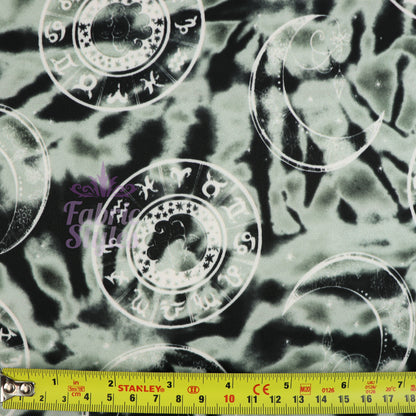 FS442 Zodiac | Fabric | Animal, drape, Fabric, fashion fabric, Mono chrome, Monochrome, Nude, Scuba, sewing, Spot, Spots, Stretchy, Tie Dye | Fabric Styles