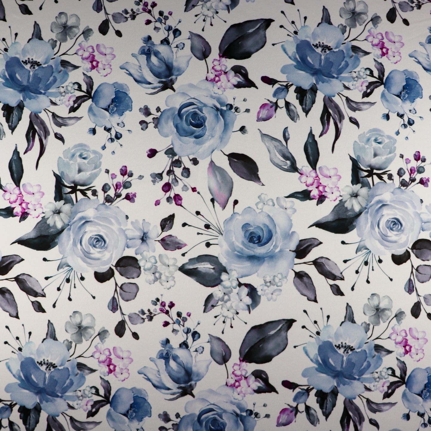 FS999_3 Blue Botanic Floral | Fabric | blue, fabric, floral, FS426, FS999, Peony, roses, scuba | Fabric Styles