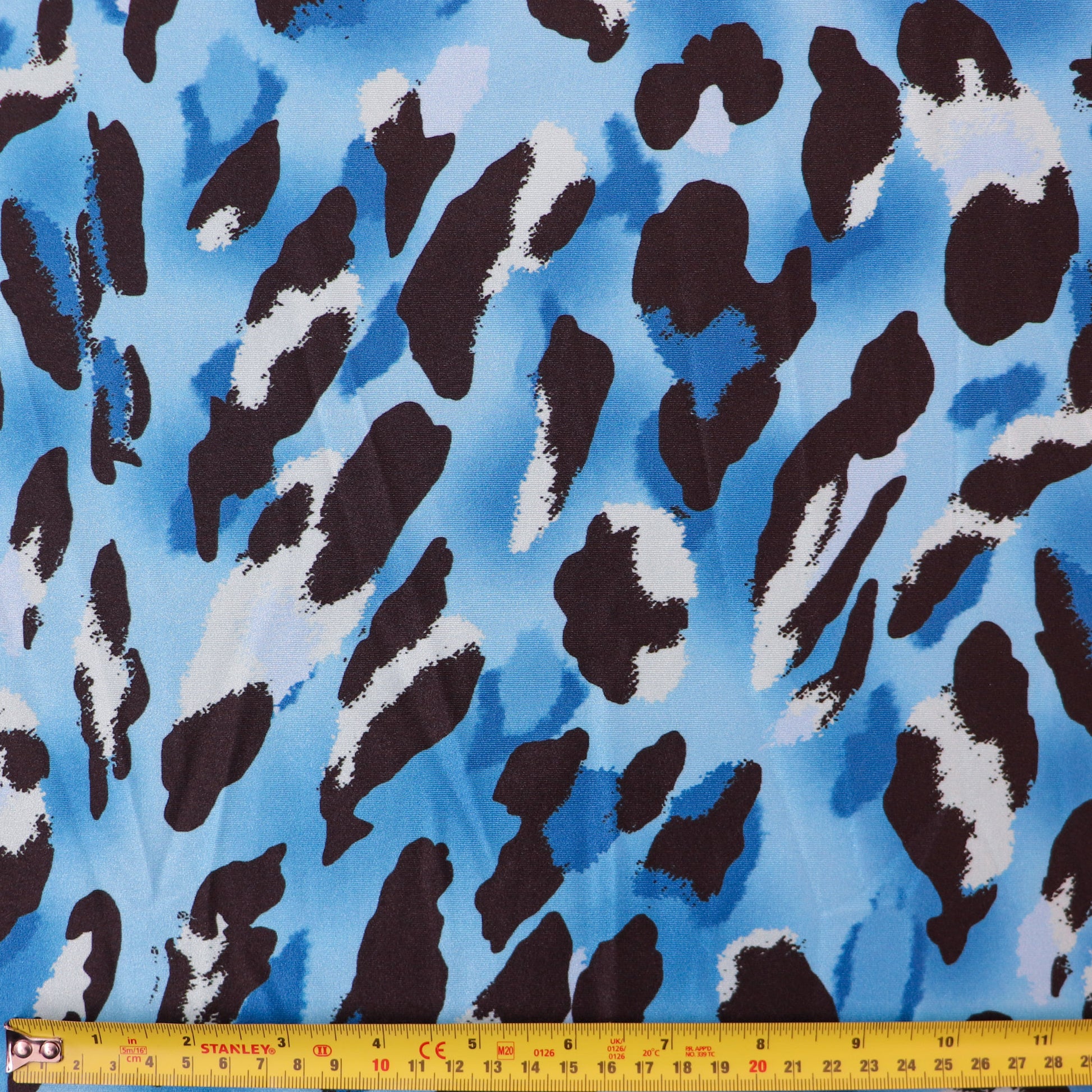 FS1134 Blue Leopard Spandex Stretch Fabric | Fabric | animal, blue, Fabric, Leopard, Neon, spandex, Wildlife | Fabric Styles