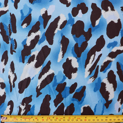 FS1134 Blue Leopard Spandex Stretch Fabric | Fabric | animal, blue, Fabric, Leopard, Neon, spandex, Wildlife | Fabric Styles