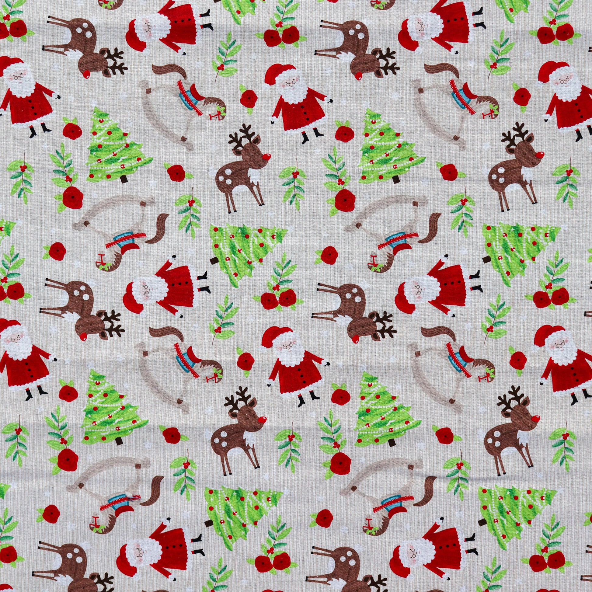 FS1161 Christmas Santa Snowglobes Friends Cotton Fabric Brown | Fabric | 100% Cotton, Christmas, Cotton, drape, Fabric, face, fashion fabric, Hat, making, Reindeer, sewing, Sledge, sleigh, Snake, Snow, Snowflake, snowflakes, Snowing, Snowman, Snowmen, Stars, xmas | Fabric Styles