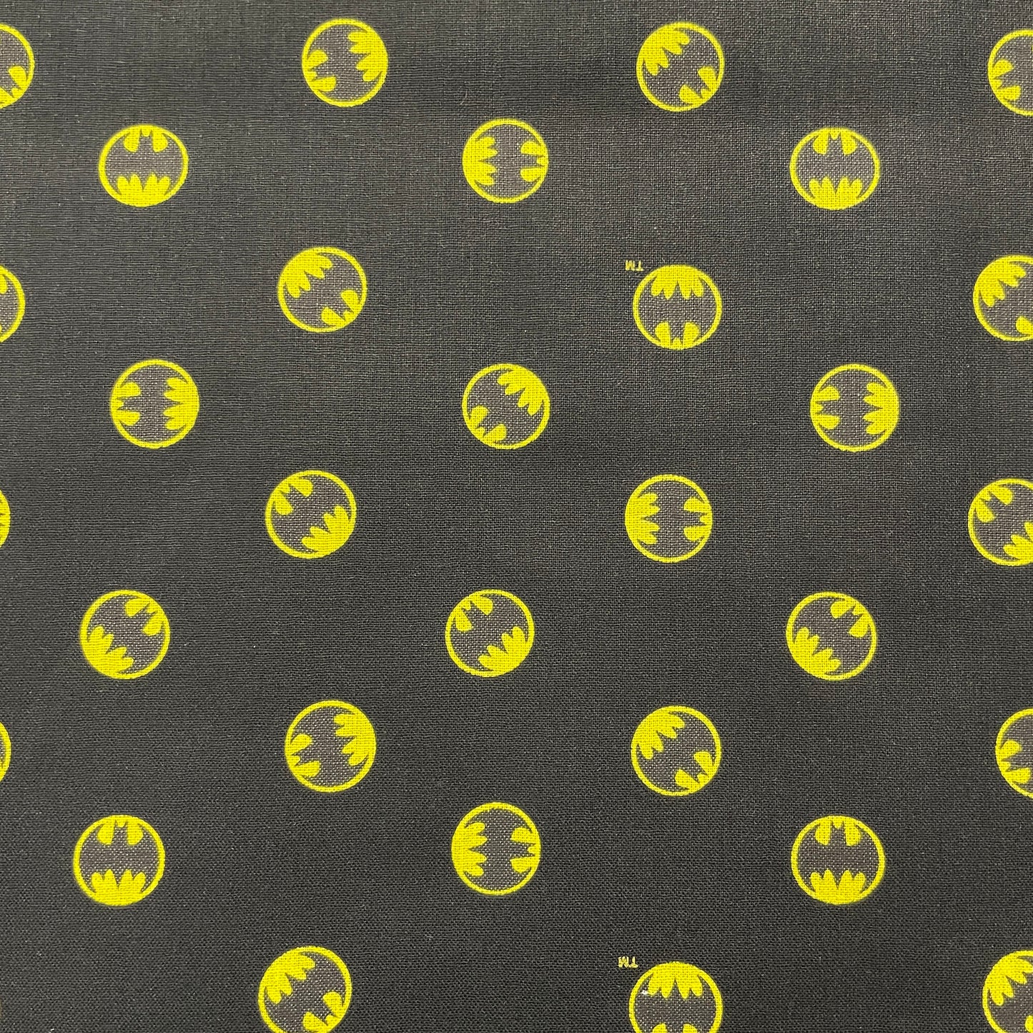 FS636_8 Small Batman Logo Black Cotton | Fabric | Batman, Blue, Brand, Branded, Children, comic, comics, Cotton, Cotton SALE, dc, drape, Fabric, fashion fabric, hero, Kids, Light blue, logo, making, Pencil, superhero | Fabric Styles