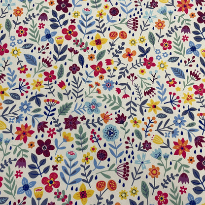 FS805 Ditsy Floral | Fabric | drape, elastane, Fabric, fashion fabric, Floral, Flower, ivory, jersey, making, Polyester, Purple, Scuba, sewing, Stretch, Stretchy | Fabric Styles