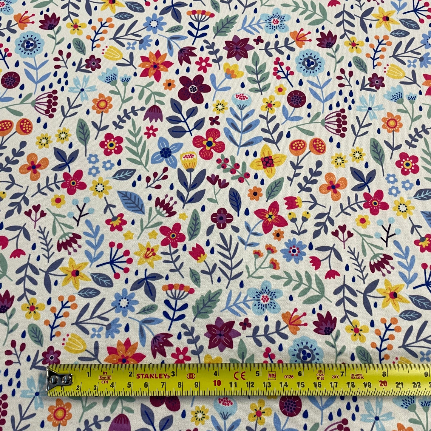 FS805 Ditsy Floral | Fabric | drape, elastane, Fabric, fashion fabric, Floral, Flower, ivory, jersey, making, Polyester, Purple, Scuba, sewing, Stretch, Stretchy | Fabric Styles