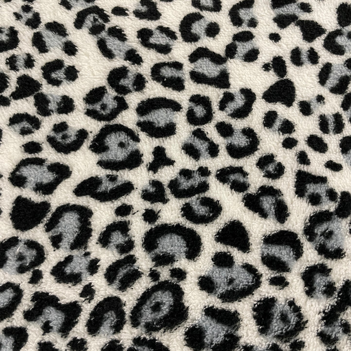 FS925_2 Leopard Cuddle Fleece Fabric Grey | Fabric | Animal, Bright, Brown, Check, Children, Comfort, Cuddle, Cuddle fleece, Cuddly, drape, Fabric, fashion fabric, Fleece, Kids, Leopard, making, Neon, Pets, Polar, Polar Fleece, Polyester, Rainbow, sewing, Skirt, White | Fabric Styles