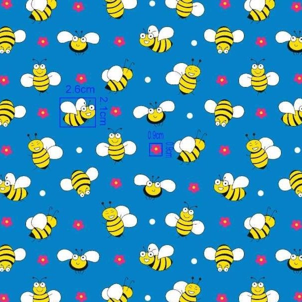 FS884 Bees Polycotton | Fabric | Animal, Bees, Children, Fabric, fashion fabric, Fox, Kid, Kids, making, Poly, Poly Cotton, Sale, sewing, Skirt, White | Fabric Styles