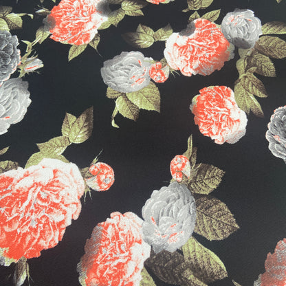 FS519 Floral Liverpool | Fabric | drape, Fabric, fashion fabric, Floral, Floral Leopard, Flower, limited, Liverpool, SALE, sewing, Stretchy, textured, Waffle | Fabric Styles