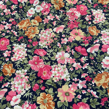 FS818_1 Floral Cotton Poplin | Fabric | Button, Buttons, Cotton, Cotton Poplin, drape, Fabric, fashion fabric, Floral, Flower, Kids, making, Rose, Roses, Sale, sewing, Skirt | Fabric Styles