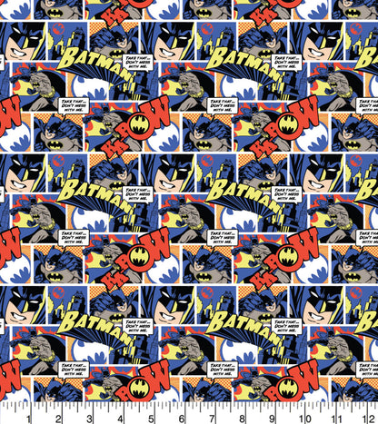 FS636_5 Batman Pop Comics Cotton | Fabric | Batman, Blue, Brand, Branded, Children, comic, comics, Cotton, Cotton SALE, dc, drape, Fabric, fashion fabric, hero, Kids, Light blue, logo, making, superhero | Fabric Styles