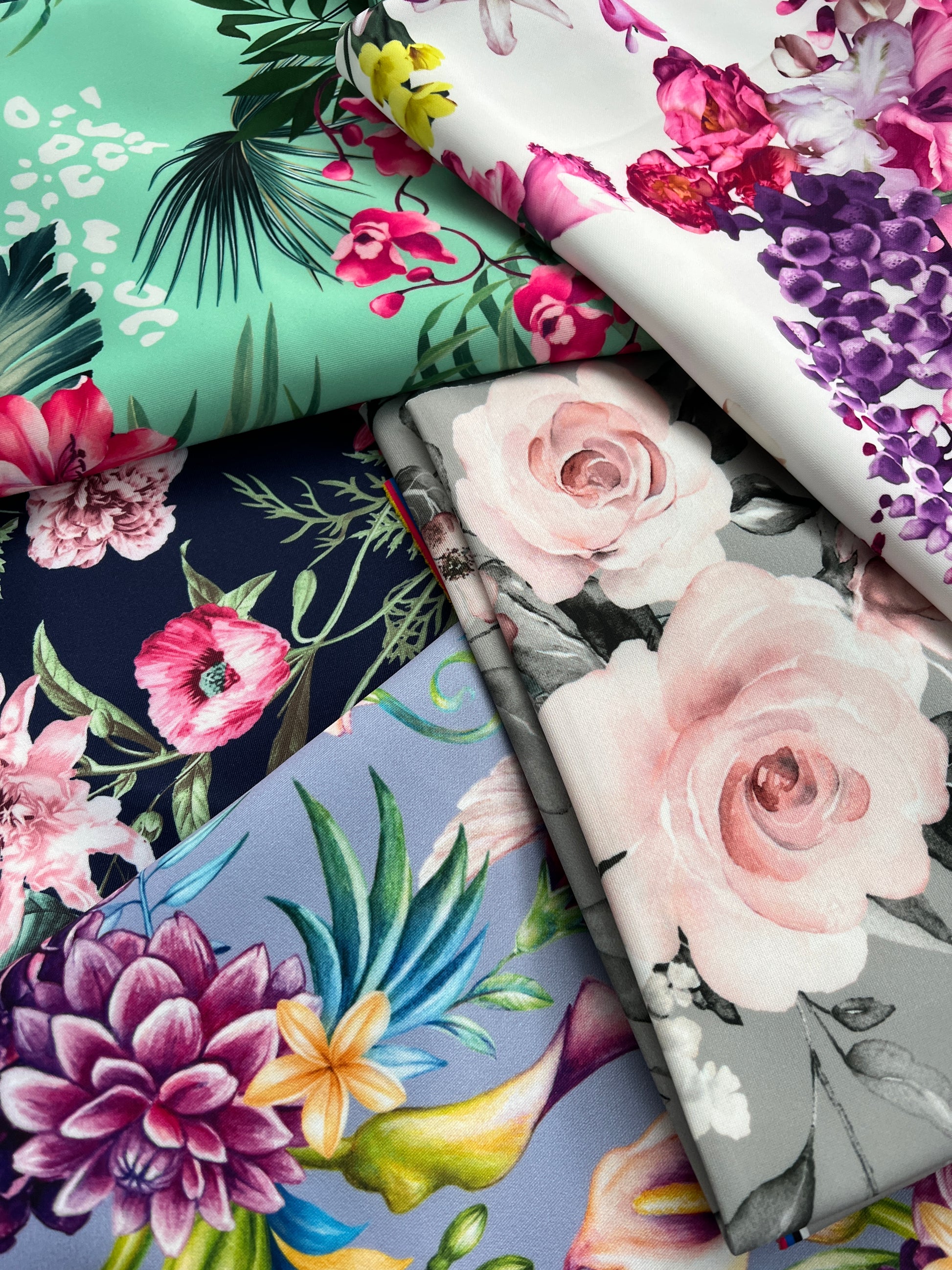 Half Metres Floral Scuba Fabric Bundle | Fabric | bundle, Bundles, fabric, new, New Arrivals, scuba | Fabric Styles