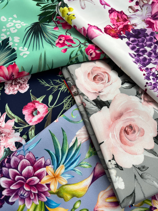 Half Metres Floral Scuba Fabric Bundle | Fabric | bundle, Bundles, fabric, new, New Arrivals, scuba | Fabric Styles