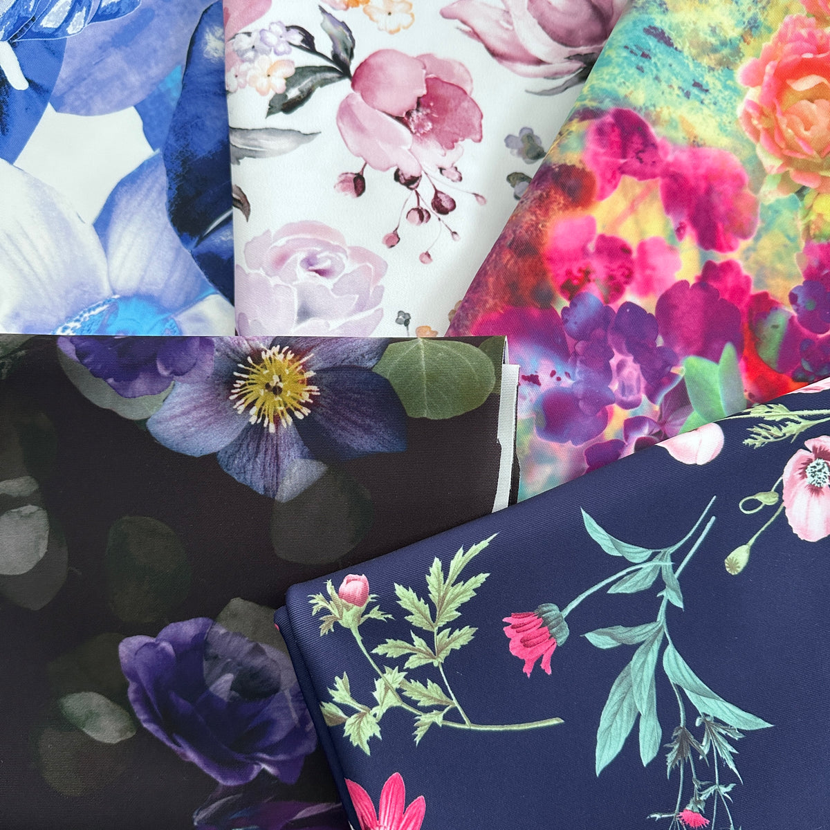 Half Metres Floral Scuba Fabric Bundle – Fabric Styles