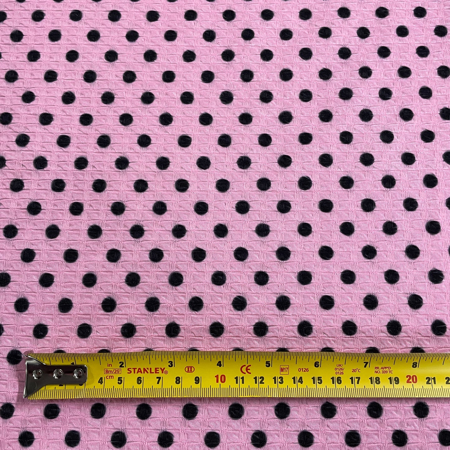 FS911 Pink Spots waffle | Fabric | fabric, jersey, Purple, sale, Spots, stretch, Waffle | Fabric Styles